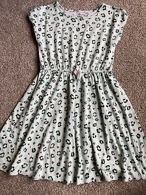 #ad Girls Leopard Print Dress Size 6x jumping beans teal blue animal print