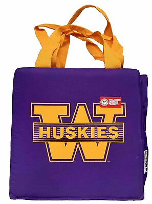 #ad Vintage UW University Washington Huskies Stadium 2 SEAT CUSHION Carry BAGS NCAA