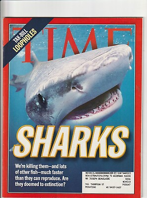 #ad Time Magazine August 11 1997 Sharks Are They Doomed To Extinction?