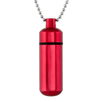 #ad Perfect Memorials Red Classic Cylinder Cremation Jewelry