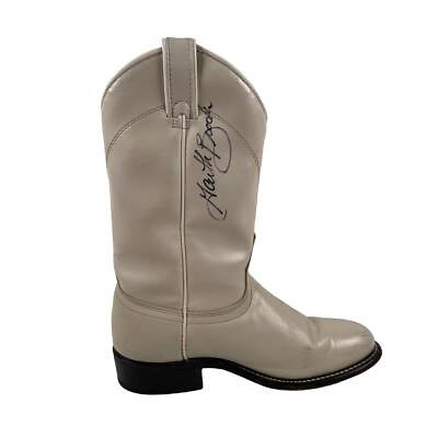 #ad Garth Brooks Signed Child Cowboy Boots Autographed JSA COA