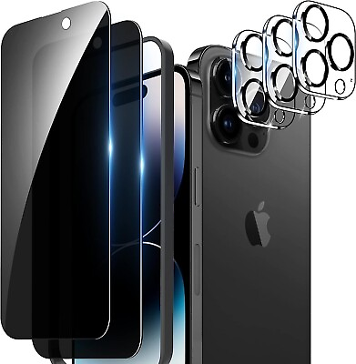 #ad 3x Protector de Pantalla Privacidad Vidrio Templado para Apple iPhone 14 Pro Max