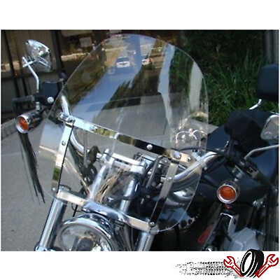 #ad Large Windshield 19quot;x17quot; for Kawasaki Vulcan VN 500 750 800 900 1500 1600 1700