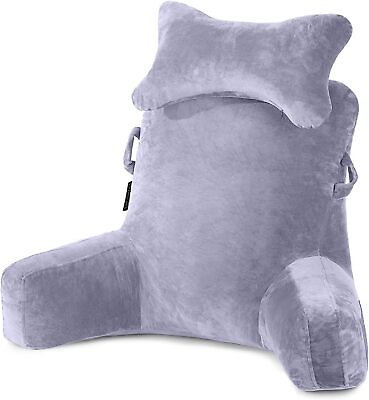 #ad Reading Pillow Bed Rest Pillow with Detachable Neck Roll amp; Higher Support Arm