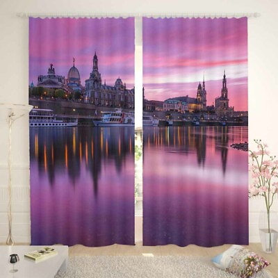 #ad Purple Skin Sky Tree 3D Curtain Blockout Photo Printing Curtains Drape Fabric