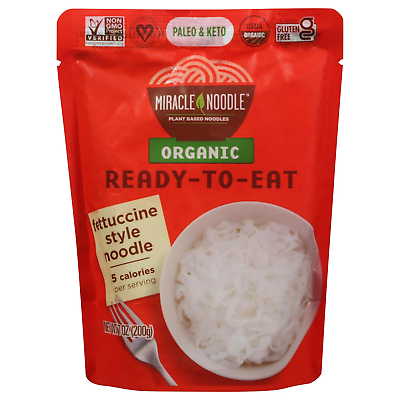 #ad MIRACLE NOODLE Organic Plant Based Fettuccine Noodles 7 OZ