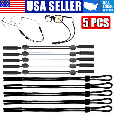 #ad 5X Sport Sunglass Holder Strap Safety Eyeglass Neck Cord String Eyewear Retainer