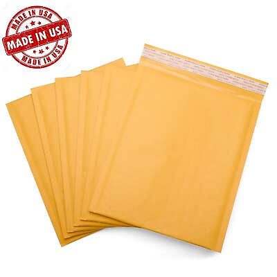 #ad Kraft Gold Air Bubble Mailers Shipping Padded Envelopes Self Seal Made in USA