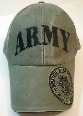 #ad United States Army Hat Stone Washed Adjustable Baseball Ball Cap