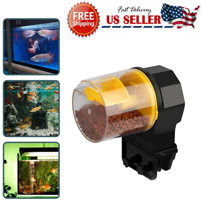 #ad Aquarium Fish Feeder Automatic Food Dispenser Timer Fish Tank Auto Feeder Timing