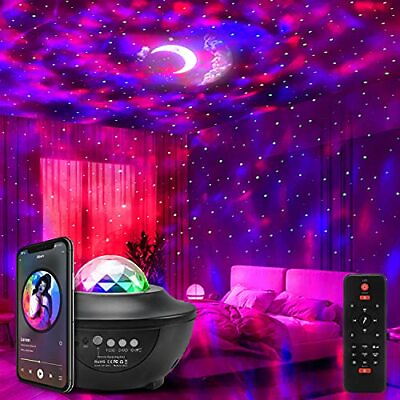 #ad Galaxy Projector Music Bluetooth Speaker Starry Night Nebula Light RGB Remote