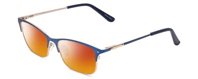 #ad Ernest Hemingway H4842 Unisex Cateye Polarized Sunglasses Satin Blue Silver 52mm