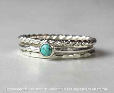 #ad Turquoise Ring 925 Sterling Silver Bandamp; Statement Ring Handmade Ring All Size