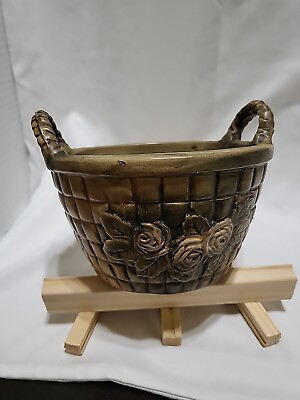 #ad Weller Pottery Flemish 6quot; Basket PRICE REDUCED