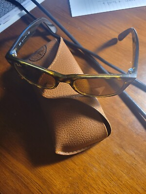 #ad Ray Ban Tortoise 710 New Wayfarer Unisex Sunglasses 710 52 18 3N w lens amp; case