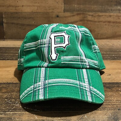 #ad Pittsburgh Pirates Hat Strapback Cap Mens Green Plaid MLB Baseball 47 Adult