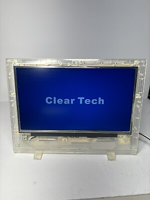 #ad Clear Tech TV Model CTTVLED13 Prison Transparent Television Tested No Remote