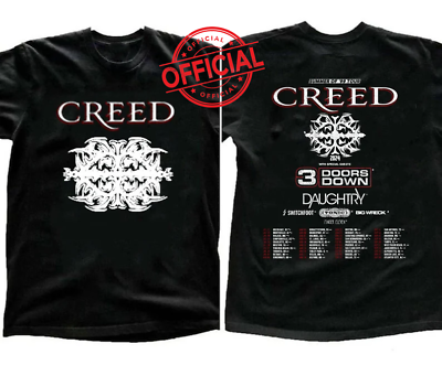 #ad Creed 2024 Tour Summer of ’99 Tour Black T Shirt Gift Fans All Size