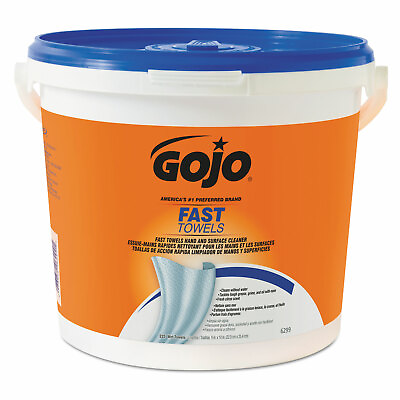 #ad Gojo FAST TOWELS Hand Cleaning Towels Cloth 9 x 10 White 225 Bucket 629902EA