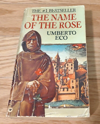 #ad The Name of the Rose Umberto Eco Gold Cover 1984 First Warner Press $13.50