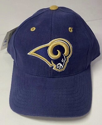 #ad NWT Vintage Authentic Logo Athletic St Louis Rams Cap Hat Strapback Blue