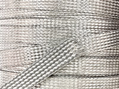 #ad 10 FEET 1 2 BRAIDED BRAID STAINLESS EXPANDABLE SLEEVE WIRE HARNESS LOOM