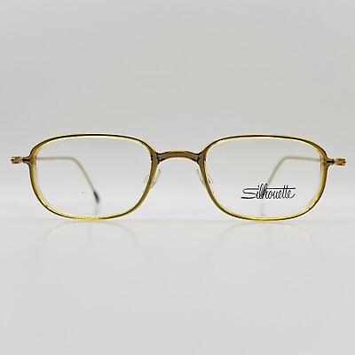 #ad Silhouette eyeglasses Men Ladies Oval Grey Yellow Lightweight Spx M 2808 New