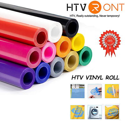 #ad HTVRONT HTV Heat Transfer Vinyl Rolls 12#x27;#x27; x 8FT 20FT Iron on Vinyl for T shirt