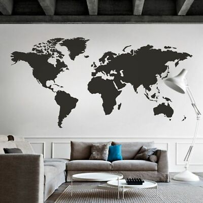 #ad World Map Travel Adventure Office Bedroom Living Room Vinyl Wall Mural Decal