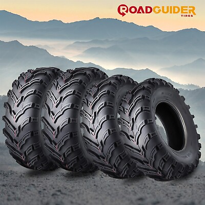 #ad Set 4 ROAD GUIDER ATV UTV Tires 25x8 12 25X8X12 6PR MUD