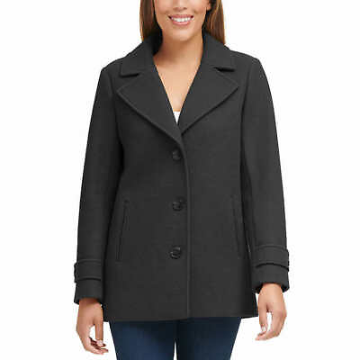 #ad Andrew Marc Ladies#x27; Peacoat 3 Button Water Resistant Notch Collar D24