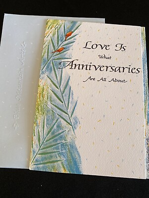 #ad Anniversary Blue Mountain Greeting Card Occasion Gallerie Hand made Look