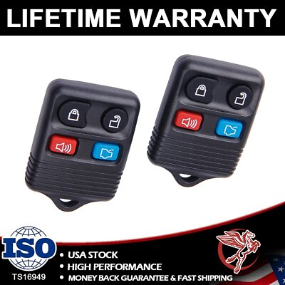 #ad For Ford Replacement Alarm Remote Keyless Entry Control Key FOB Clicker 4 Button