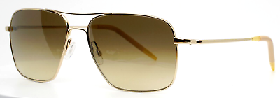 #ad OLIVER PEOPLES OV1150S Clifton 503585 Gold Mens Aviator Gradient Sunglasses