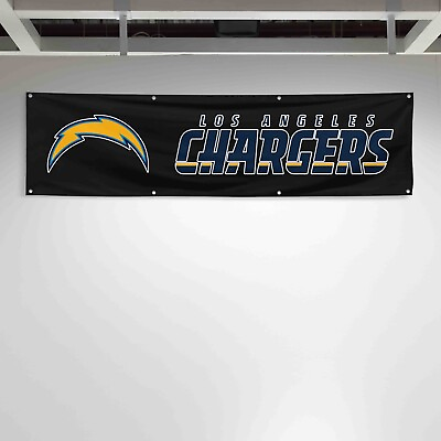 #ad For Los Angeles Chargers Football Fans 2x8ft Flag NFL Gift Man Cave Banner