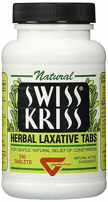#ad Natural Swiss Kriss Herbal Laxative Tablets Constipation Relief Supplement 250ct