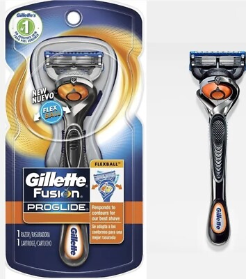 #ad Gillette Fusion Flexball Razor Proglide Flexball Manual Shaver Handle Cartridge