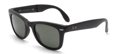 #ad Ray Ban Wayfarer Folding Black Frame Unisex Sunglasses RB4105 601 54