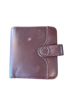 #ad Fact Centre Day Runner Brown Leather Wallet Book