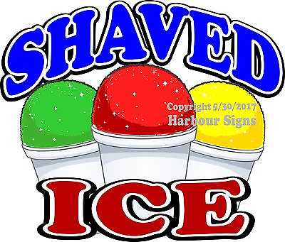 #ad Shaved Ice DECAL Choose Your Size Concession Food Truck Sign Sticker