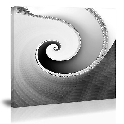 #ad Modern Abstract Wall Art Decor Gray Black and White Artwork Canvas Painting P...