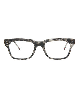 #ad Thom Browne Unisex Square Rectangle Grey Tortoise Fashion Designer Eyewear