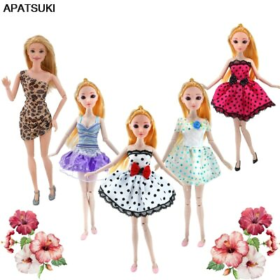 #ad Fashion Doll Clothes for 11.5quot; Dolls Outfits Polka Leopard Party Dresses 1 6 Toy $3.94