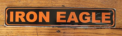 #ad Metal Street Sign Iron Eagle 3quot;x18quot; Harley Bar Decor Made in USA