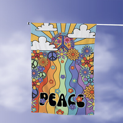 #ad Hippie flower Be Kind Double sided Flag hippie soul hippie peace Garden flag