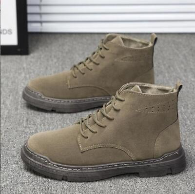 #ad New Fashion Men#x27;s Casual Shoes canvas Boots Soft High Top cotton Driving Shoes