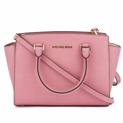 #ad Michael Kors Selma Saffiano Leather Medium Misty Rose Handbag 30S3GLMS2L