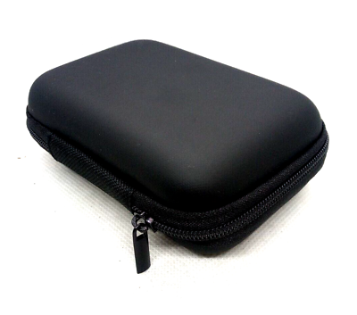 #ad Small Multipurpose Hard Zip Case Travel Carrying Storage Bag Pouch Black NEW