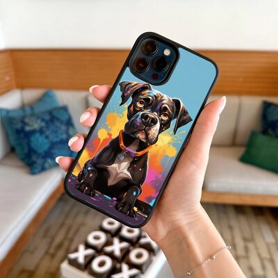 #ad For iPhone 14 15 11 12 13 X XS XR Max Kawaii Boxer dog Chibi Protective