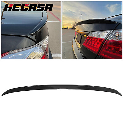 #ad HECASA For 2013 2017 Honda Accord 4DR Sedan Glossy Black Trunk Spoiler Lid Wing